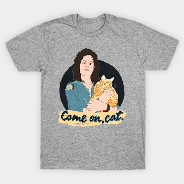 Come On, Cat T-Shirt by Plan8